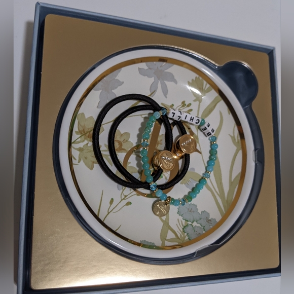 Nib luxury VS 2022 wedding jewelry porcelain gold tone rim - Picture 8 of 8